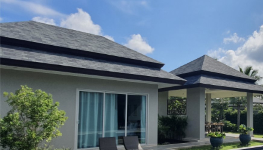 Roof Connext หลังคาชิงเกิ้ลรูฟ shingle roof หลังคาไม้ซีดาร์ หลังคาหญ้าคาเทียม 